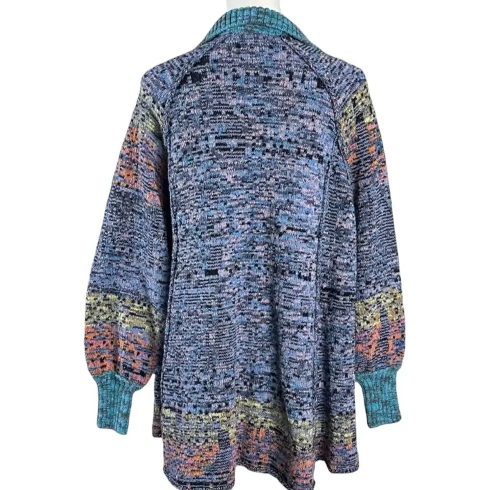 Free People Bohemian Seasons Of Sun Oversized Tunic Sweater Dress XL 70s Fall